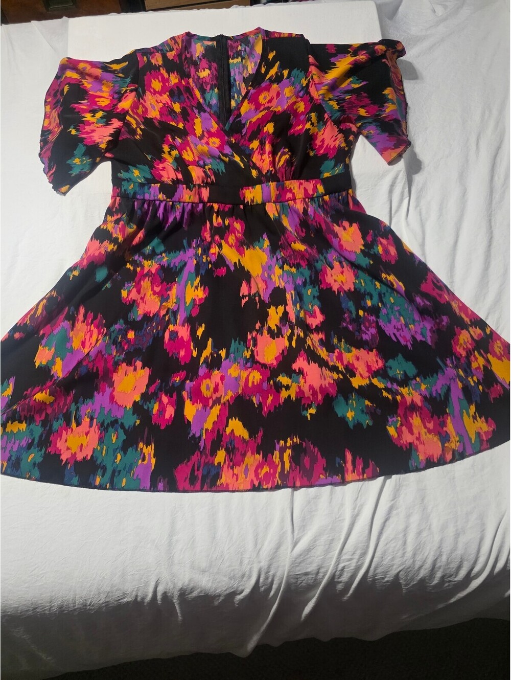 Abstract Watercolor Fit & Flare Dress